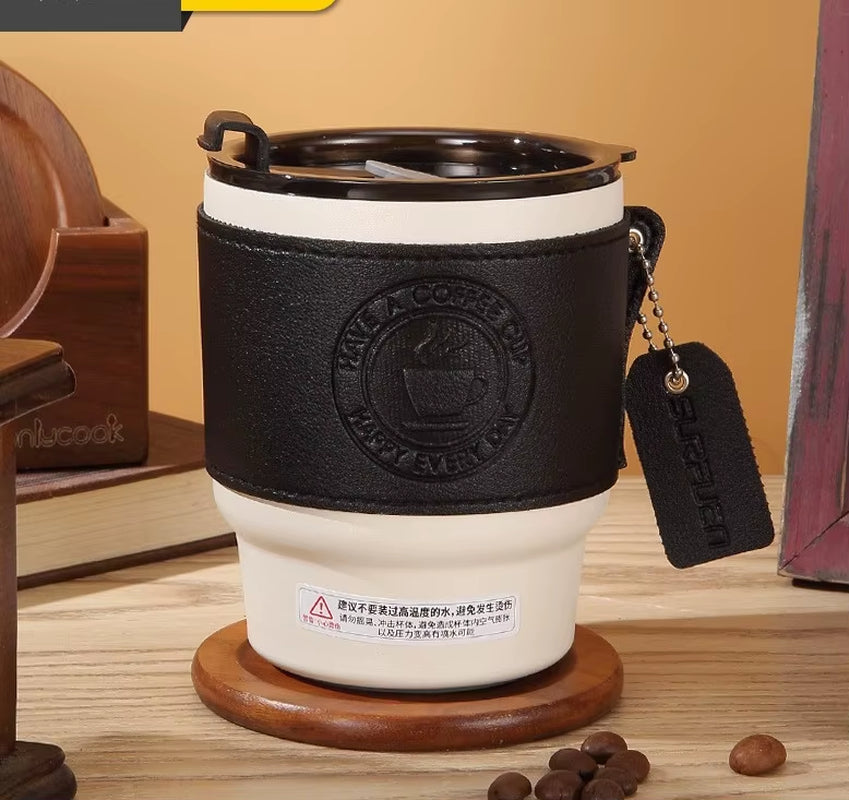 350ml Insulated Travel Coffee Mugs with Lids - Reusable Espresso Cups for Hot and Cold Beverages