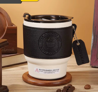 350ml Insulated Travel Coffee Mugs with Lids - Reusable Espresso Cups for Hot and Cold Beverages