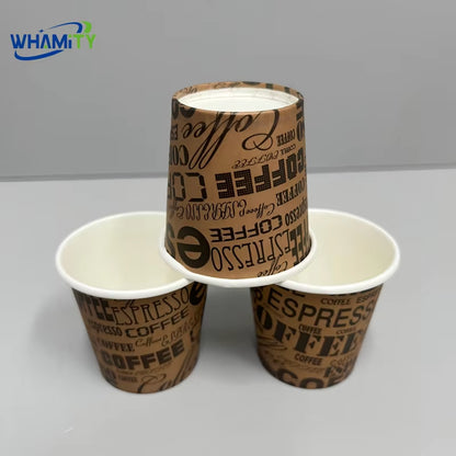 Factory Price Disposable 2.5Oz Coffee Cups Compostable Biodegradable Bubble Tea Juice Beverage Paper Stock Cups