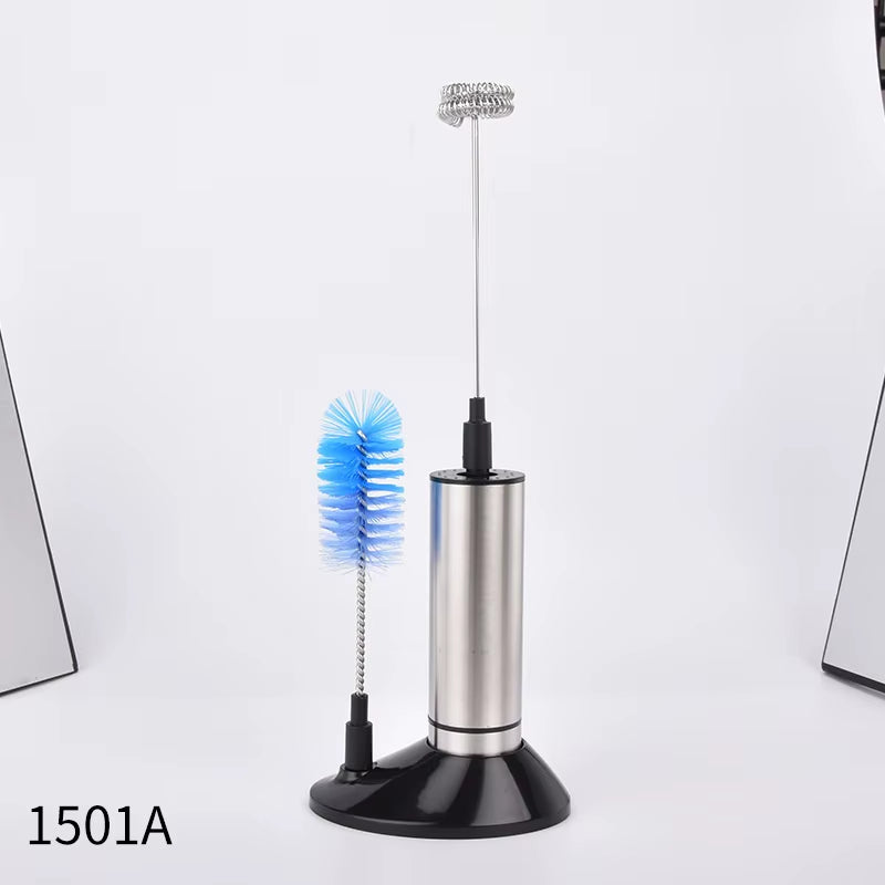 Stainless Steel Electric Milk Frother Egg Beater and Mini Coffee Stirrer Dry Battery Operated for Household Use