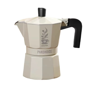 Aluminum Alloy Moka Pot Double Valve Coffee Maker Handheld Portable Mini Moka Pot for Brewing Coffee