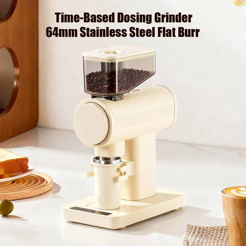 Professional Electric Coffee Grinder 64Mm Espresso Burr Grinder Low Retention Plasma Anti-Static