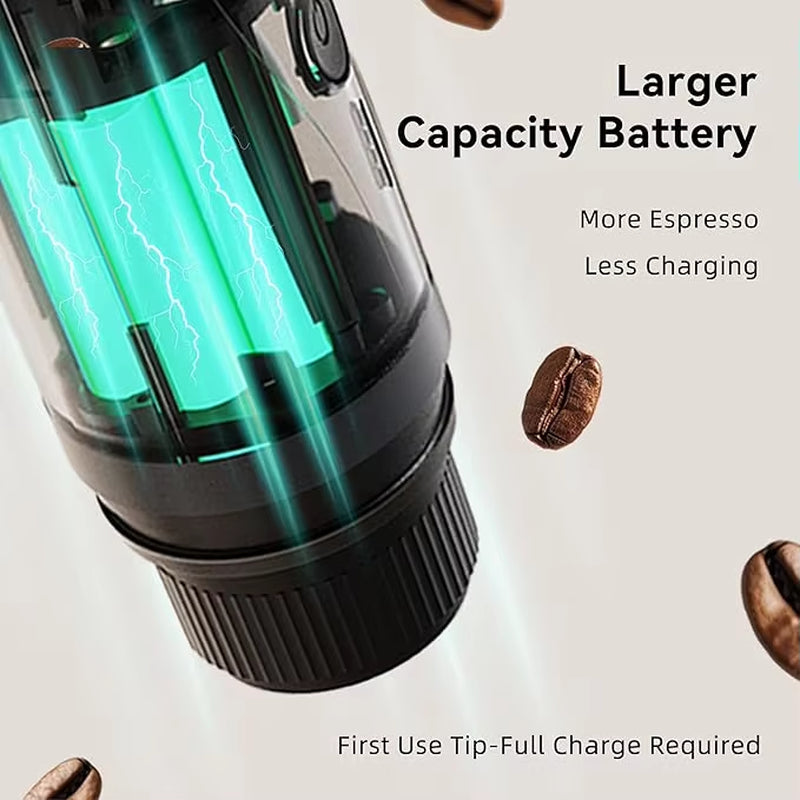 Commercial Portable Espresso and Cappuccino Coffee Maker with USB and Car Battery Compatibility, 5V, ABS Construction
