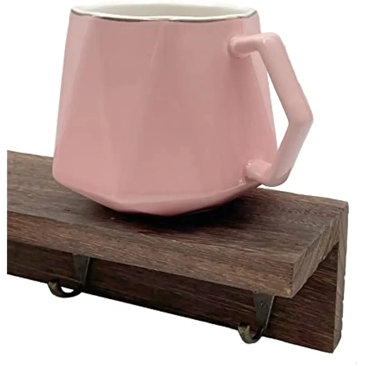 Set of 2 Farmhouse-Style Coffee Mug Holders for Kitchen Wall - Organizer and Display Solution for Coffee Stations and Office Decor