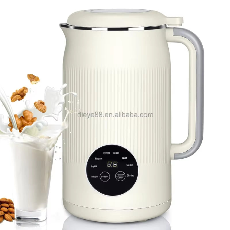 Electric Nut & Soy Milk Maker Corn Beverage Machine Stainless Steel Touchpad Control Automatic Hotel Household Use Food Blender