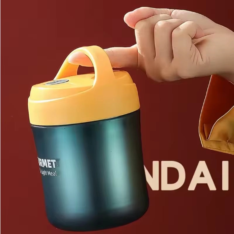500Ml Camping Portable Stainless Steel Thermal Hot Porridge Cup Food Container Drink Bottle with Lid Soup Cup Breakfast Mug