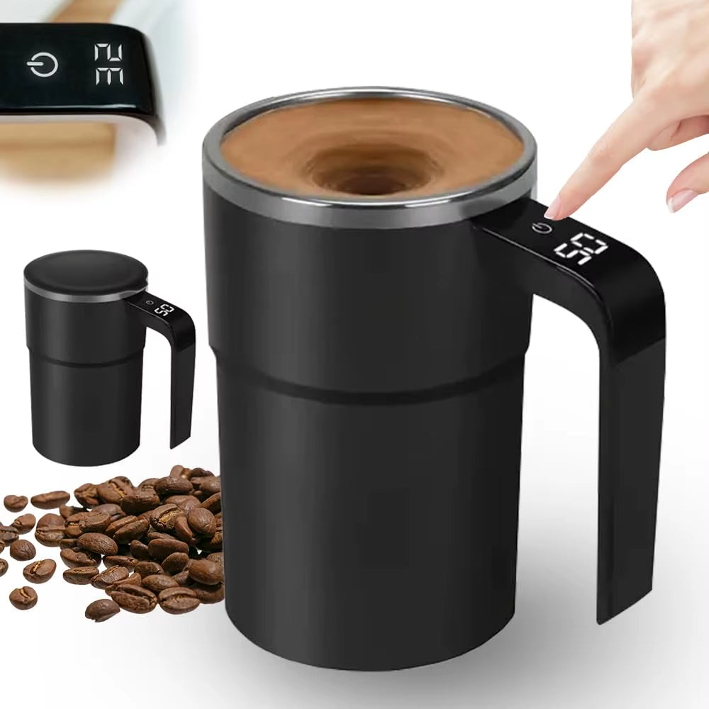 Electric Rechargeable Self-Mixing Travel Mug with USB Charging for Optimal Beverage Blending