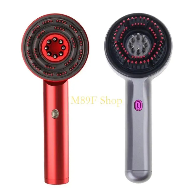 M89F Vibrating Microcurrent Scalp Massager Comb for Women - Hair Growth Stimulator and Oil Application Brush