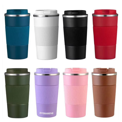 380ml Insulated Travel Coffee Mug with Leakproof Lid - Vacuum-Sealed Stainless Steel Double-Walled Thermal Car Tumbler
