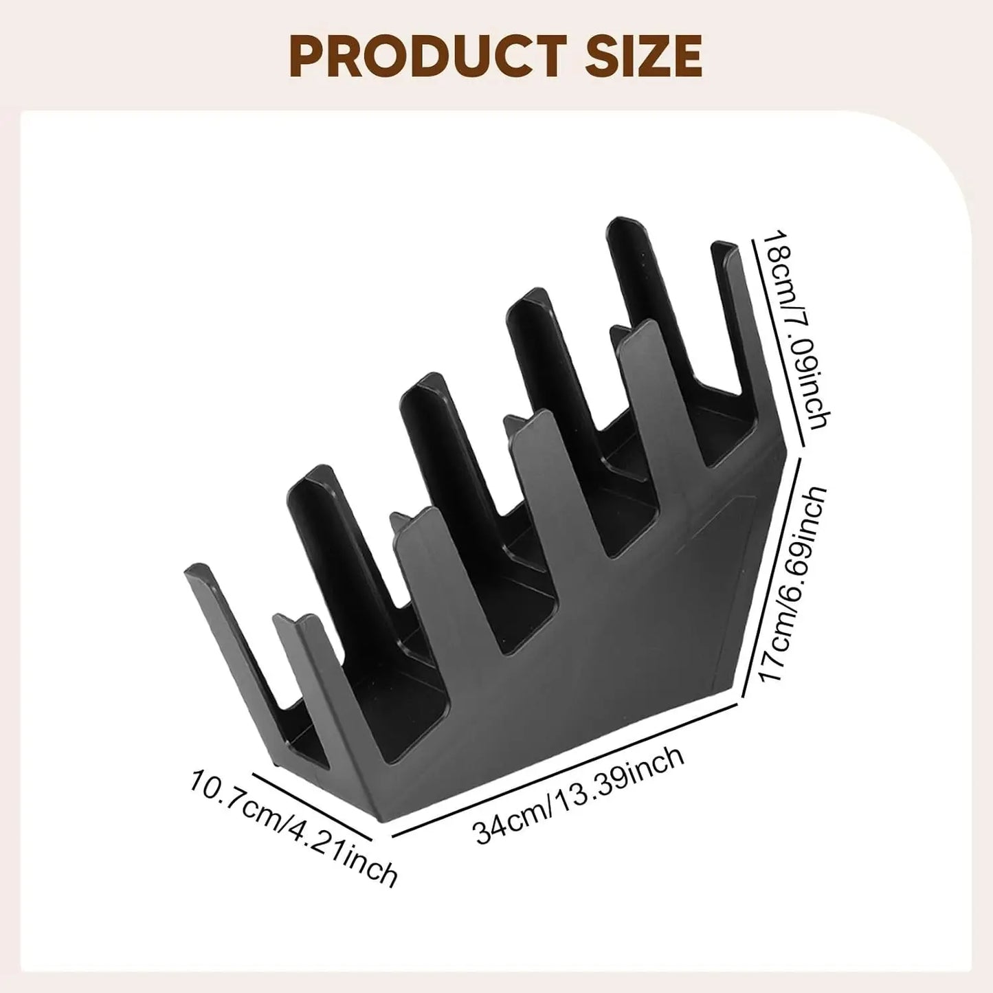 WOOJACK 4-Grid Slanted Cup Holder for Countertops - Versatile Dispenser and Lid Storage Rack for Coffee, Milk, and Tea Shops, Suitable for Home and Commercial Use
