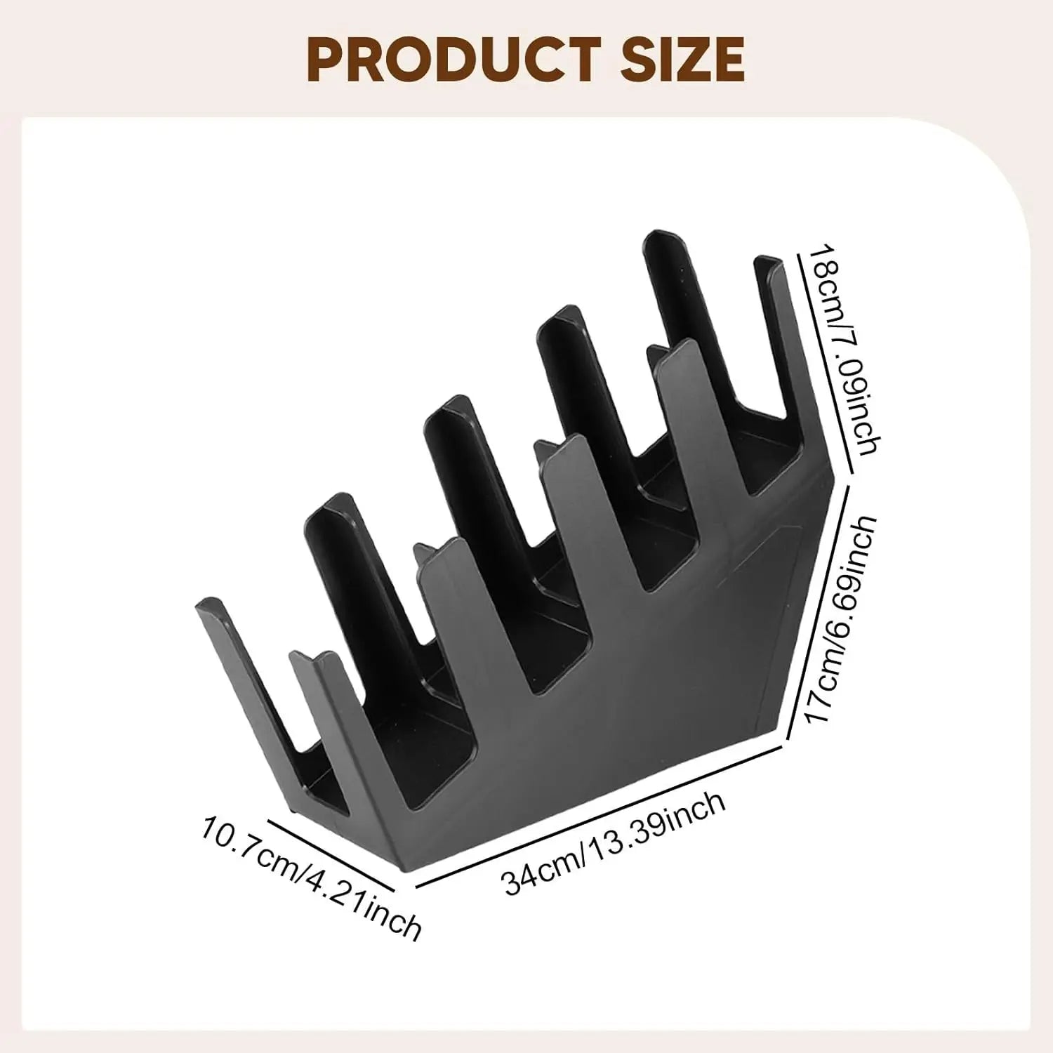WOOJACK 4-Grid Slanted Cup Holder for Countertops - Versatile Dispenser and Lid Storage Rack for Coffee, Milk, and Tea Shops, Suitable for Home and Commercial Use