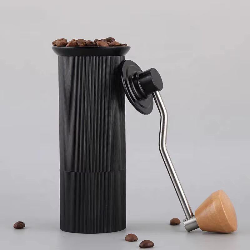 Stainless Steel Manual Coffee Grinder with Adjustable Settings for Home Use - Easy to Clean