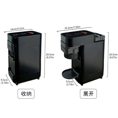 4-in-1 Portable Foldable Wireless Espresso Machine for Capsule and Ground Coffee - Ideal for Outdoor Camping and Travel