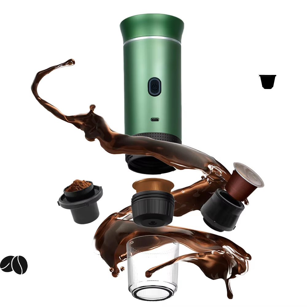 Customizable Compact Coffee Maker with Heating Function for Outdoor Applications