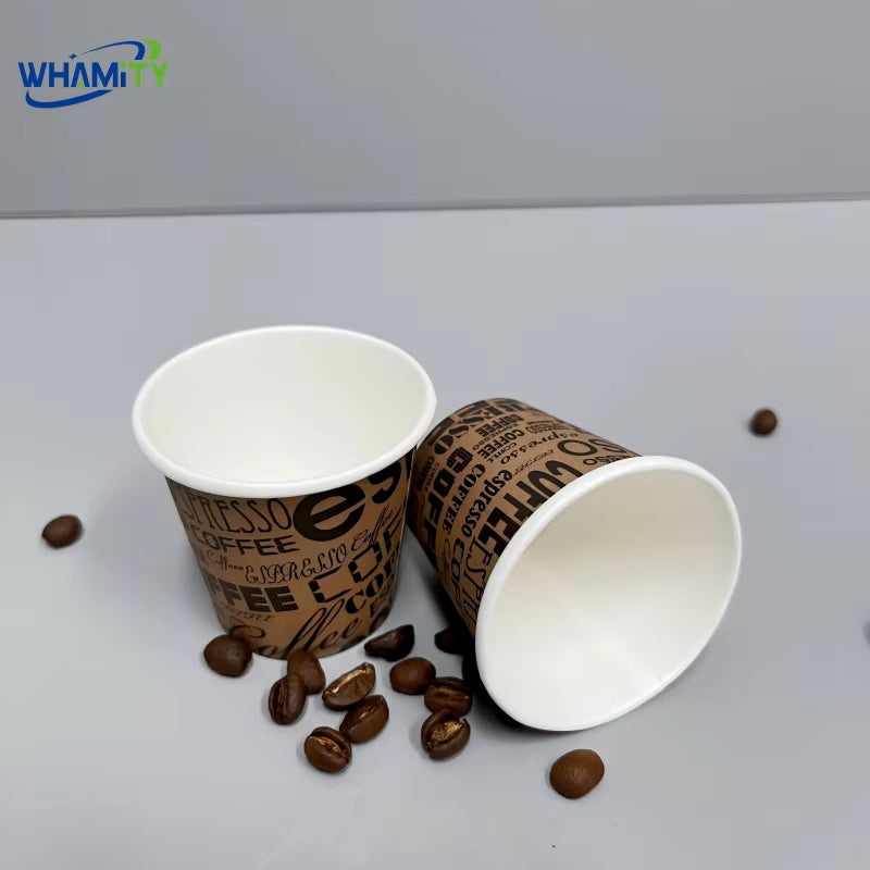 Factory Price Disposable 2.5Oz Coffee Cups Compostable Biodegradable Bubble Tea Juice Beverage Paper Stock Cups