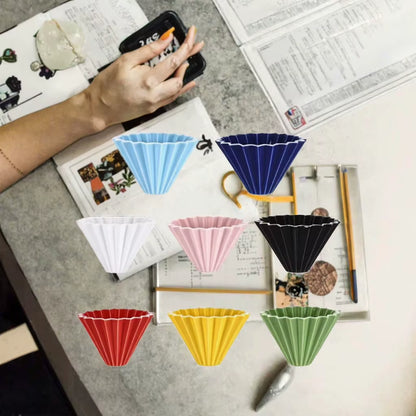 JDJ Classic Multifunctional Portable Eco-Friendly Ceramic Bone China Reusable Coffee Origami Filter
