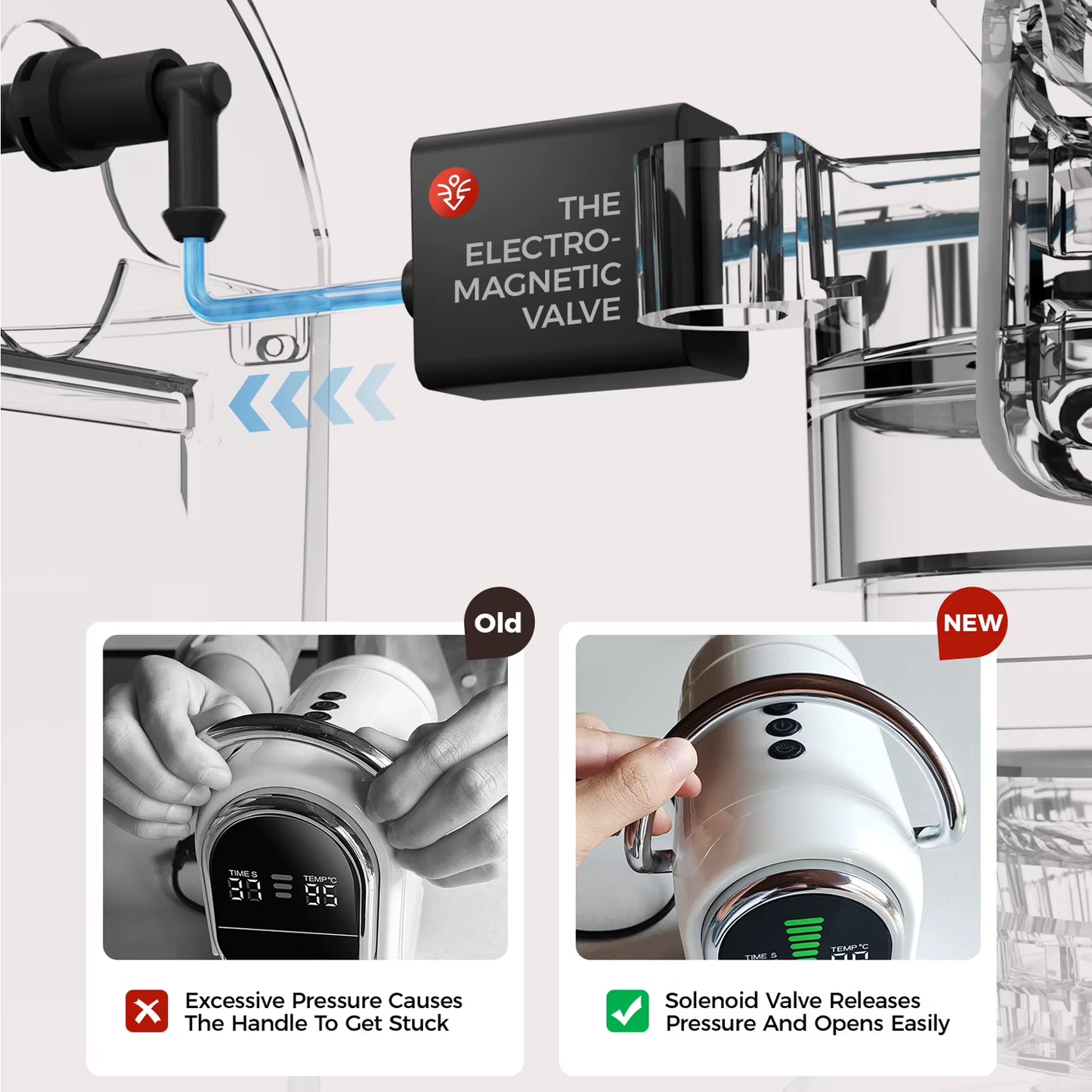 Cafelffe MK-609S 6-in-1 Coffee Machine with 20 Bar Pressure, 7 Adjustable Water Levels, 600ml Tank, and Hot/Cold Espresso Brewing Capability