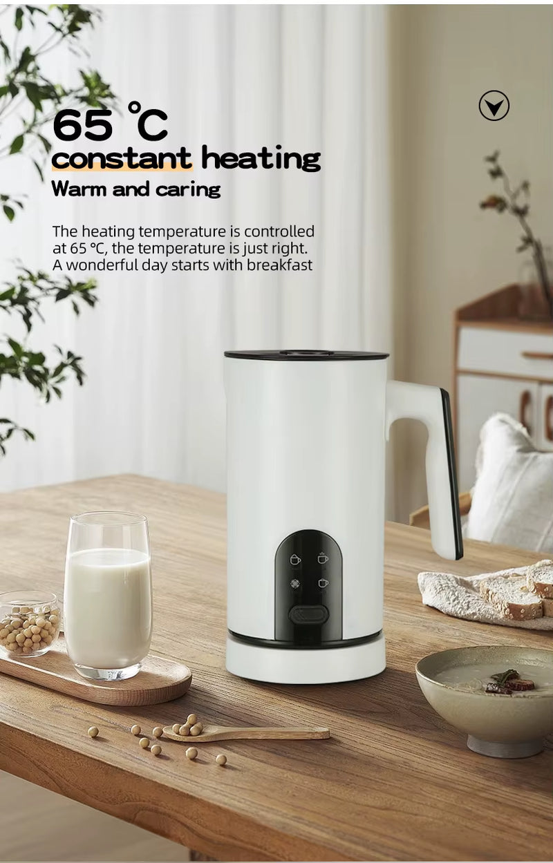 350ML Milk Steamer Dual Use Automatic Cold Foam Maker Espresso Barista Tools 4 Modes Electric Coffee White Milk Frother Machine