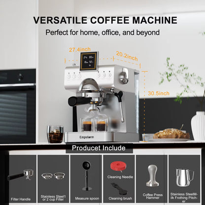 CB2 Aluminum Electric Semi-Automatic Cold Brew Espresso Coffee Maker with Temperature Control for Portable Hotel Use