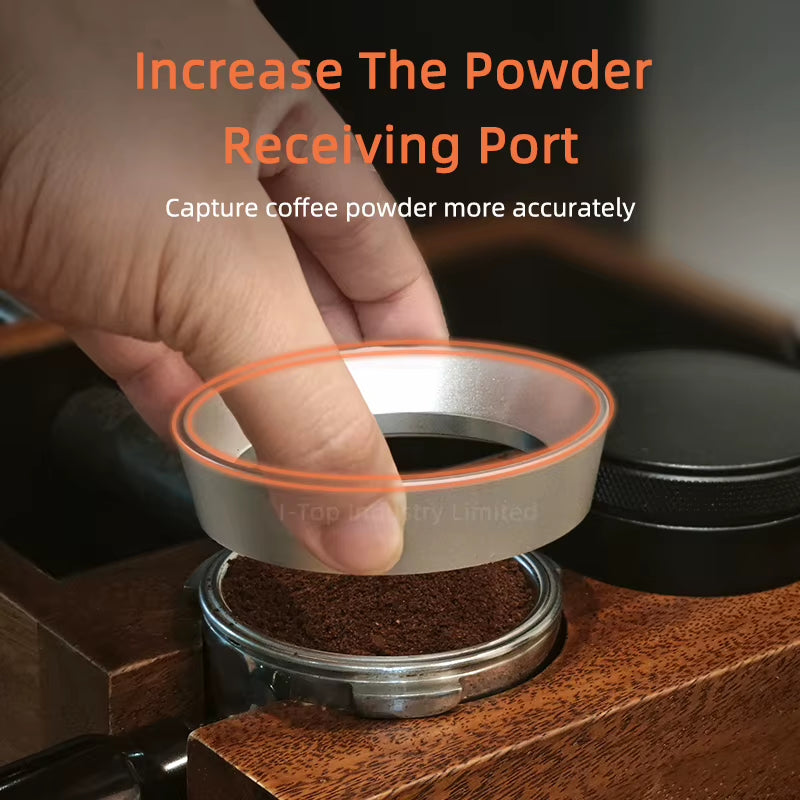 I-TOP Premium 58MM Aluminum Magnetic Espresso Dosing Ring for Portafilter Coffee Precision Filling