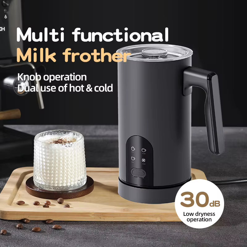 350ML Milk Steamer Dual Use Automatic Cold Foam Maker Espresso Barista Tools 4 Modes Electric Coffee White Milk Frother Machine