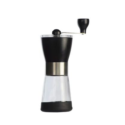 Premium Glass Manual Coffee Grinder - Portable Hand-Cranked Mill for Home and Travel Use