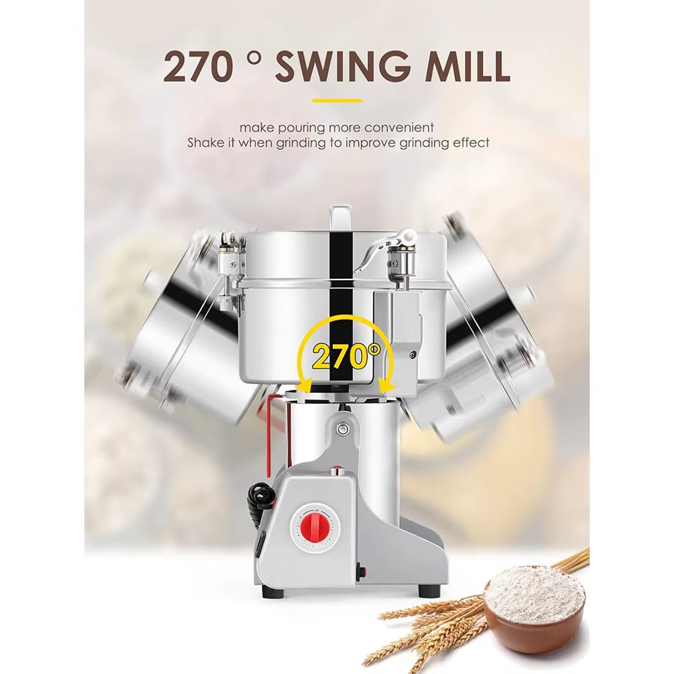 800G High-Speed Electric Coffee and Spice Grinder Mill with Enhanced Safety Features for Commercial Applications