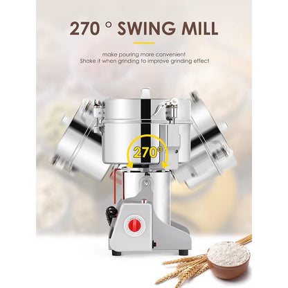 800G High-Speed Electric Coffee and Spice Grinder Mill with Enhanced Safety Features for Commercial Applications