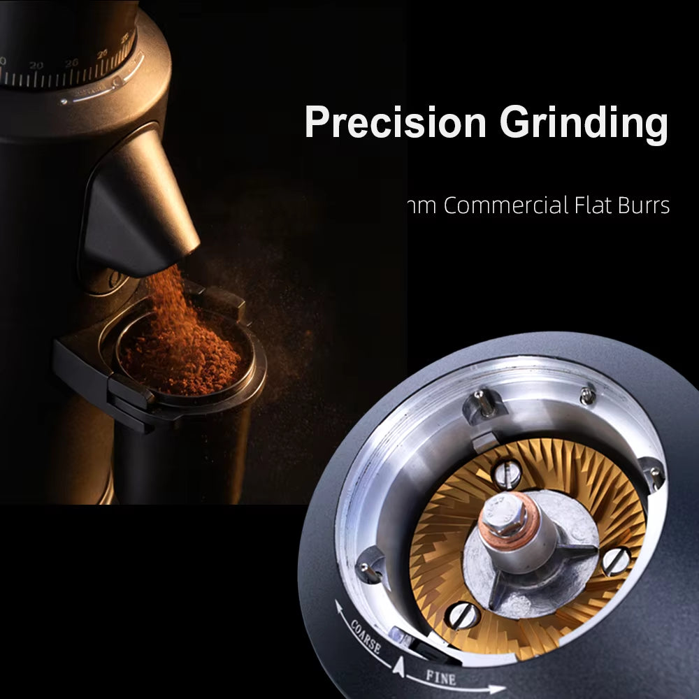 Automatic Single Dose Flat Burr Coffee Grinder with Variable Speed - Direct from Factory